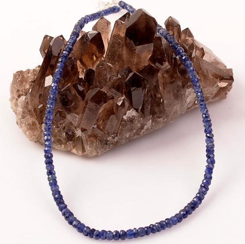 Safir Taşı Gümüş Kolye - 3 mm