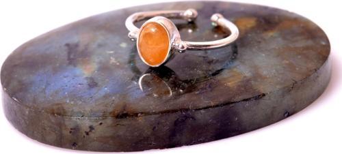 Heliador Taşı Gümüş Yüzük - Ayarlamalı