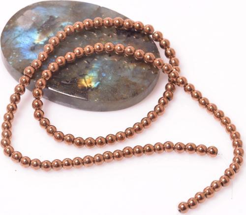 Hematit Taşı Dizi - 4 mm Rose Renkli