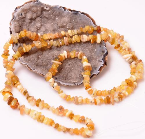 Sarı Opal Taşı Şekilsiz Dizi - Kırık Taş