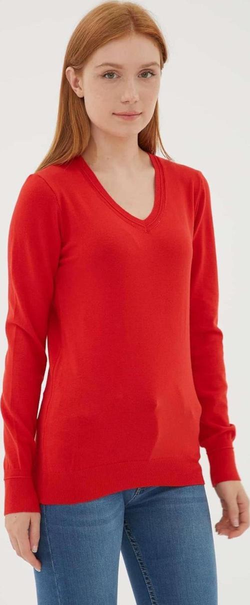 24K0778K1 Kadın V Yaka Kazak