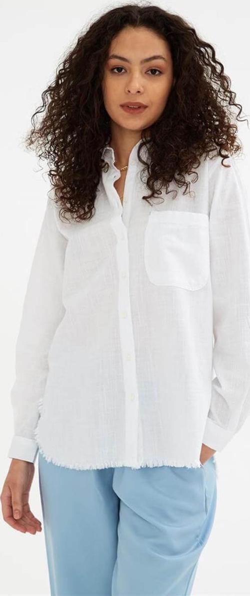 24Y0390K1 Kadın Etek Ucu Püsküllü Gömlek