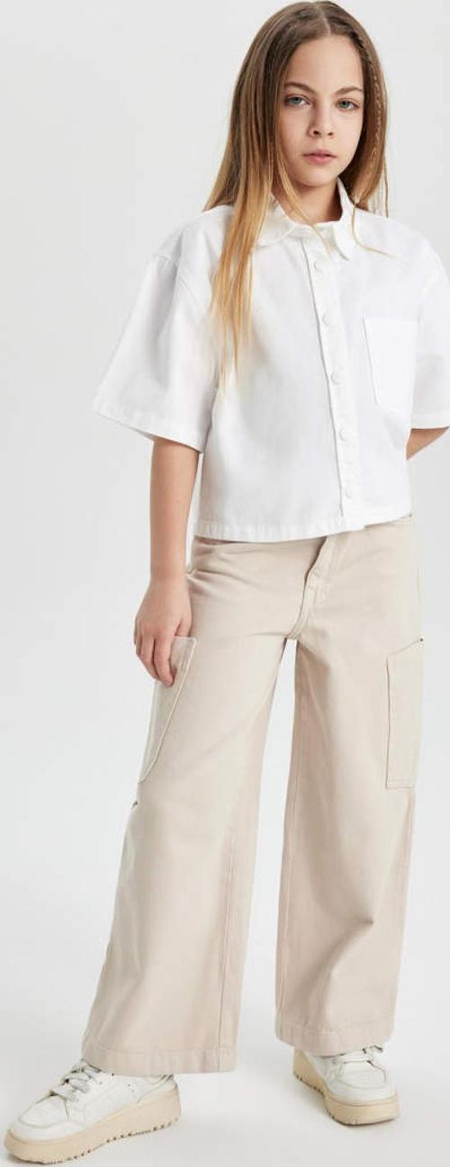 C0451A8 Ss Wide Leg Kargo Geniş Paça Jean Pantolon