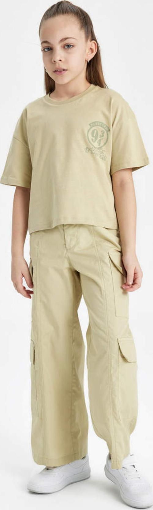 C1644A8 Ss Kız Çocuk Wide Leg Kargo Geniş Paça Pamuklu Pantolon