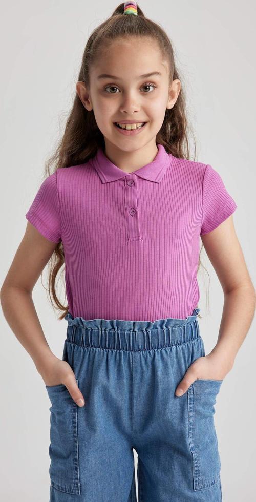 Z7794A6 Kız Çocuk Polo Yaka T-Shirt