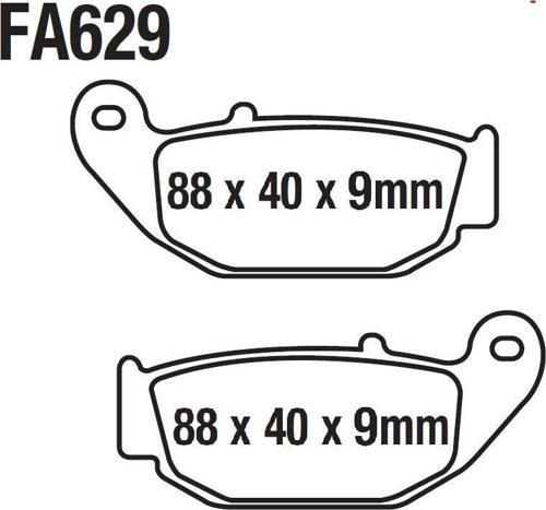 Mondial Arka Fren Disk Balatası Fa629 125 Drift L (Em) Honda Msx 125 Cbr 125 Crf 250(17-..)