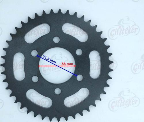 Benelli 125 Arka Dişli 428-43T İç 58X6 Delik Öm