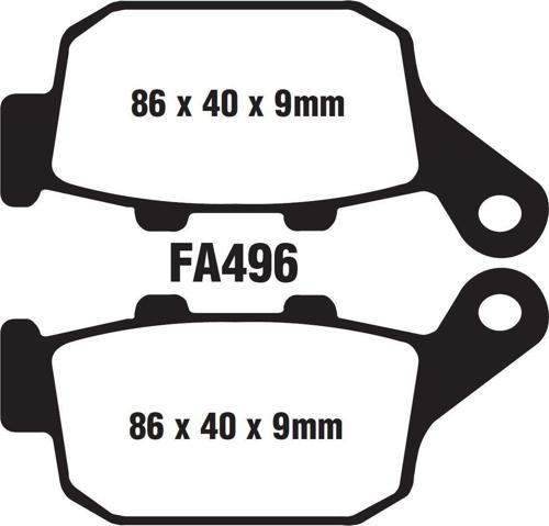 Mondial Arka Fren Disk Balatası (Cbs) Fa496 A Kalite 125 Drift L - Vultre 125 İ Kd 125 F