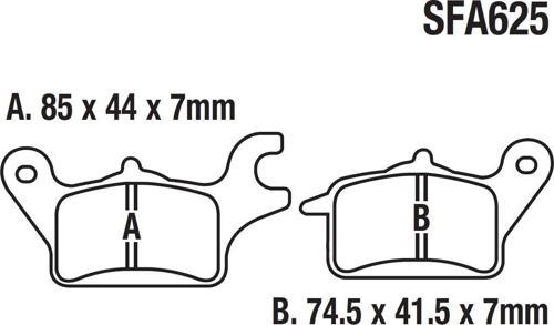 Zrx 200 Arka Fren Disk Balatası Sfa625