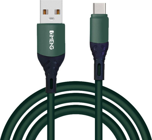 Huawei Mate Xs İle Uyumlu 6A 100W UsbA to Type-C Data ve Hızlı Şarj Kablosu Yeşil