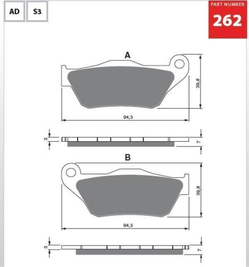 Gold Fren Balatası 262 Ön Yamaha Xp 250 R/v ( X-max ) 05 - 13 F Yp 250 R ( X-max ) 05 - 09 F 250 X-c