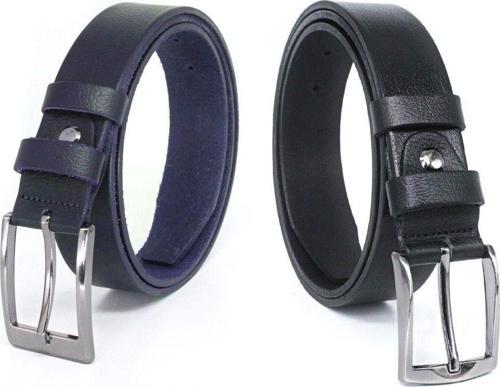 3,5Cm Siyah - Lacivert 2'Li %100 Manda Derisi Erkek Klasik Kemer