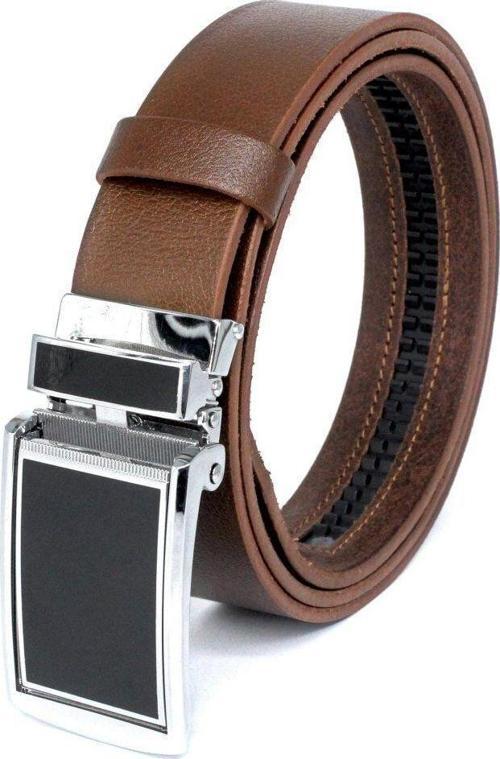 Yerli Otomatik Tokalı Deliksiz Manda Derisi Klasik Erkek Kemeri 3,5Cm