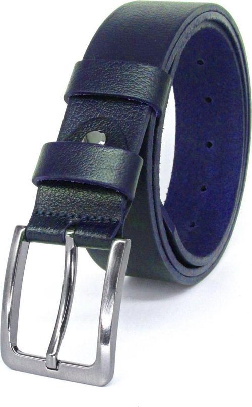 Klasik Erkek Kemeri %100  Derisi 3,5 Cm Tek Kat Lacivert