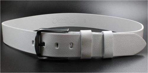 %100 Manda Derisi Erkek Kot Kemeri 4,5 Cm Beyaz