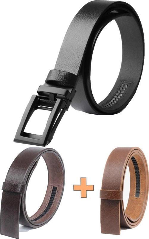 Manda Derisi Otomatik Tokalı Deliksiz Erkek Kemeri - Otomatik Kemer