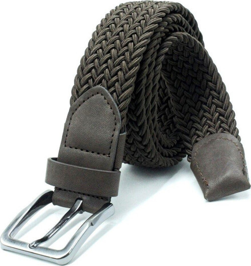 Örgü Lastik Kemer 3,5Cm - Şort Kemeri - Kot Kemeri - Kanvas Pantolon Kemeri - Kahverengi