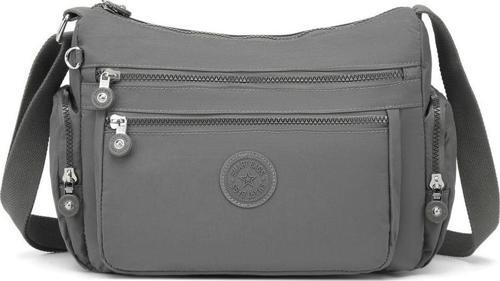 Krinkıl Kumaş Kadın Postacı Çantası Smart Bags 1115 K.Gri