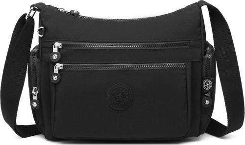 Krinkıl Kumaş Kadın Postacı Çantası Smart Bags 1115 Siyah