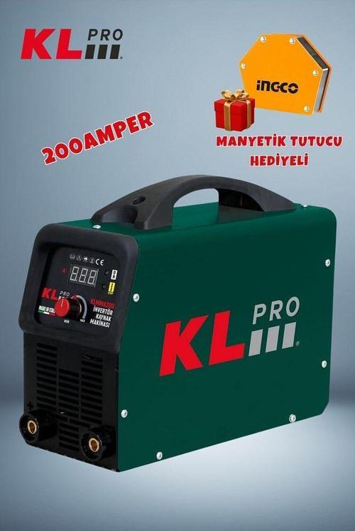 KLMMA200 200 Amper İnverter Kaynak Makinesi + Manyetik Tutucu Hediyeli