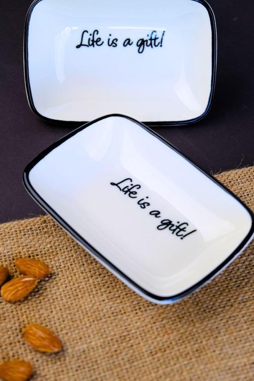 Motto Gift Kayık Tabak 2 li 14x10x2cm