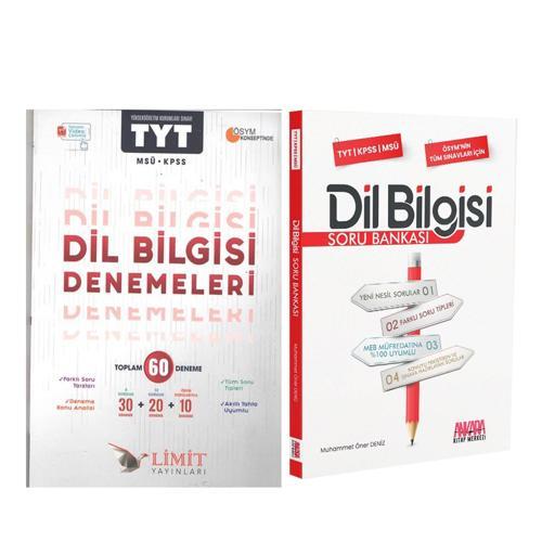 Limit Yayınları TYT MSÜ KPSS Dil Bilgisi Deneme ve AKM Dil Bilgisi Soru Bankası Seti 2 Kitap