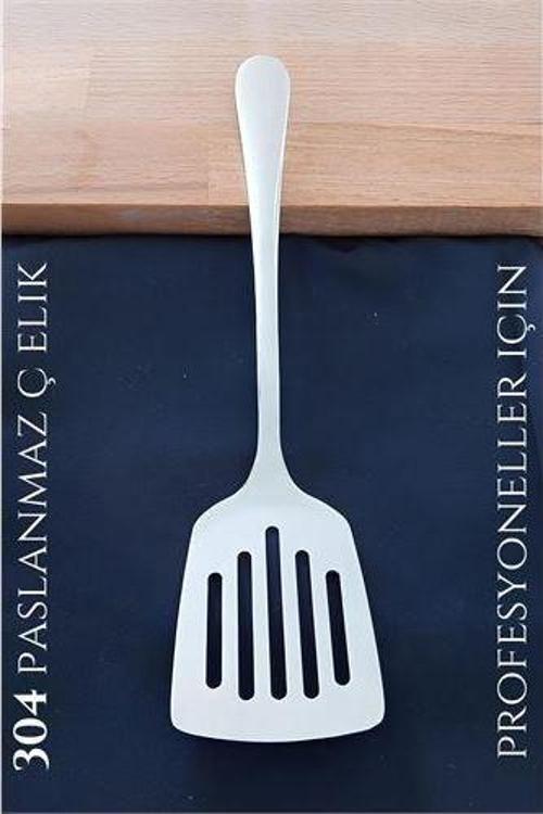 Delikli Servis Spatulası 304 Paslanmaz Profesyonel