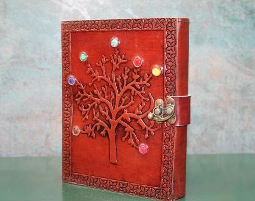 Büro Ev Ofis Hediyesi için Deri Taşlı Motif Defter