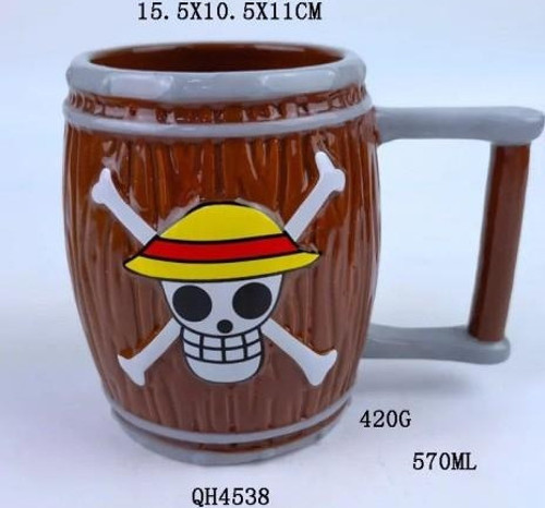 Büro Ev Ofis Hediyesi için One Piece Luffy Temalı Kupa Bardak