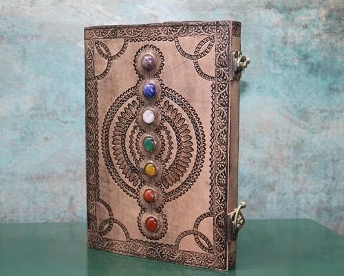 Büro Ev Ofis Hediyesi için Taşlı Stil Deri Defter