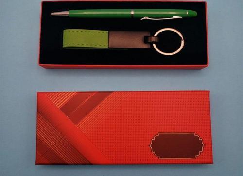 Büro Ev Ofis Hediyesi için 2PARÇA Yeşil Kalem Anahtarlık Seti