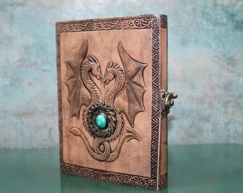 Büro Ev Ofis Hediyesi için Deri Taşlı Tasarım Defter