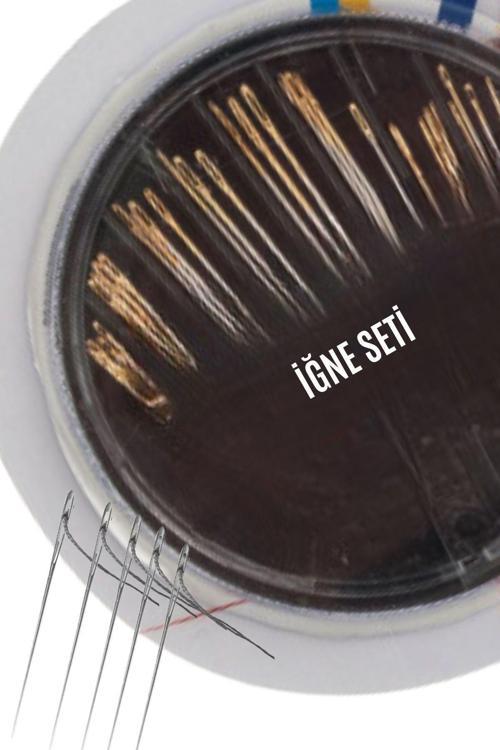 Büro Ev Ofis Hobi Dikiş Atölyesi için Dikiş Nakış İğneleri Seti