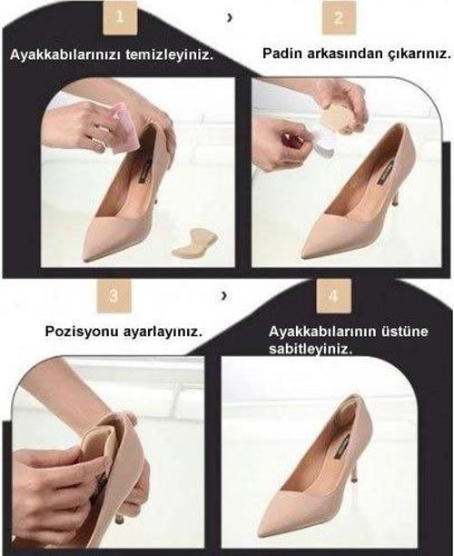 Büro Ev Ofis Personeli için 5MM Ten Renk Topuk Korur Esnek Pad Çifti