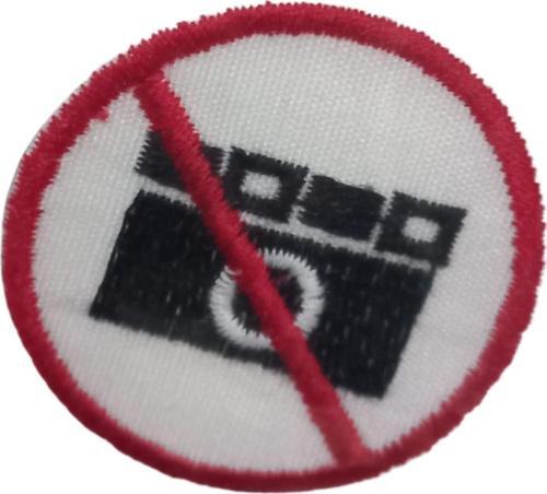 Büro Ev Ofis Hobi Atölyesi için 3CM Ütüyle Yapışır Fotoğraf Makinesi Yasak Arma