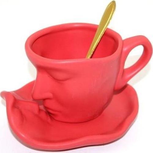 Büro Ev Ofis Hediyesi için Porselen Temalı Kupa Bardak