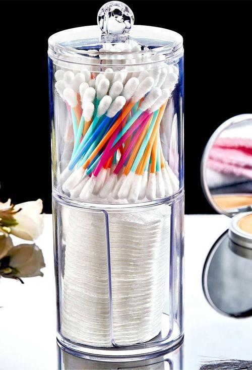 Büro Ev Ofis Düzeni için 2KAT Makyaj Pamuğu Kulak Çubuğu Organizerİ