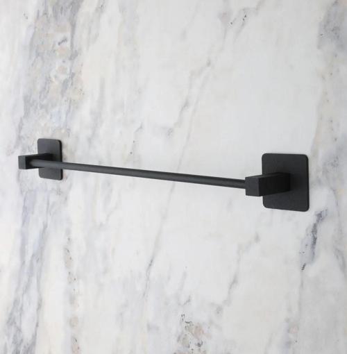Banyo Dekoru için Yapışkanlı Siyah Çubuk Havluluk Tutucu