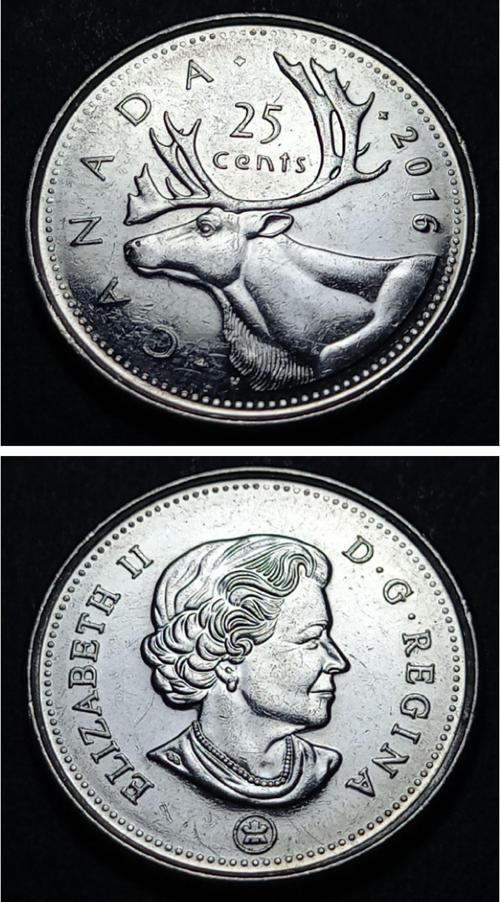 3996367fb93ae79dbd 2016 Kanada 25 Cent ÇİL Eski Yabancı Madeni Para