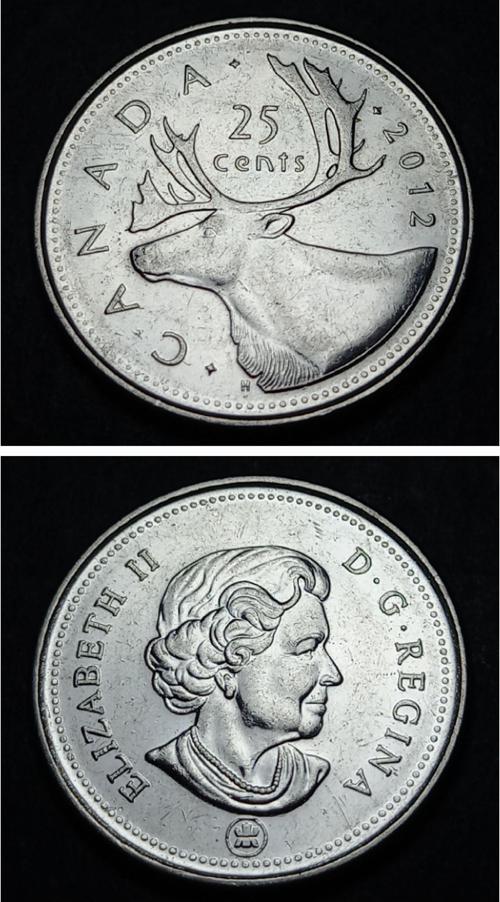 3996367fb977ab75f2 2012 Kanada 25Cent ÇİL Eski Yabancı Para