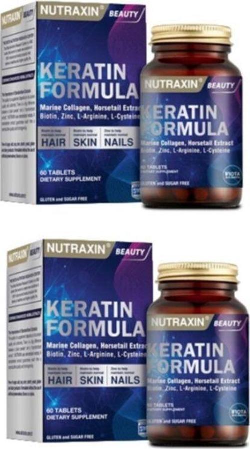 Keratin Formula 60 Tablet Hair - Nails - Skin X2 Adet