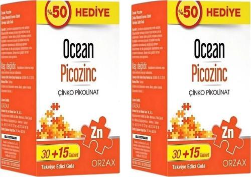 Picozinc Çinko Pikolinat 15 Mg 45 Tablet X 2 (90 Tablet)