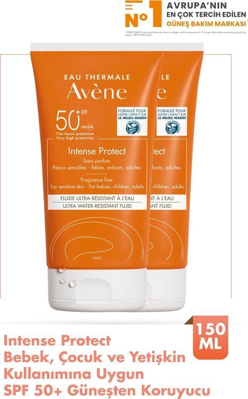 Intense Protect Spf 50+ Bebek, Çocuk Ve Yetişkin Kullanımına Uygun Güneş Kremi 150 Ml X2