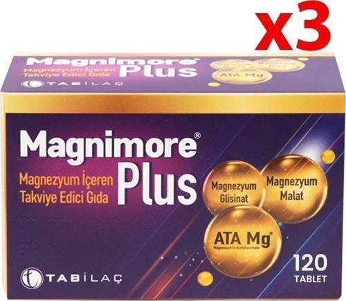 Plus Magnezyum Içeren Takviye Edici Gıda 120 Tablet - 3 Adet