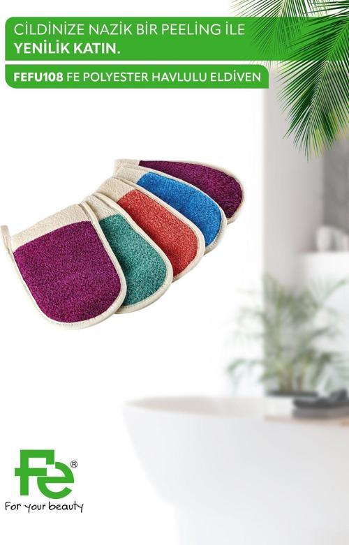 Polyester Havlulu Eldiven Ile Parlak Bir Cilt Için Temizlik Vakti