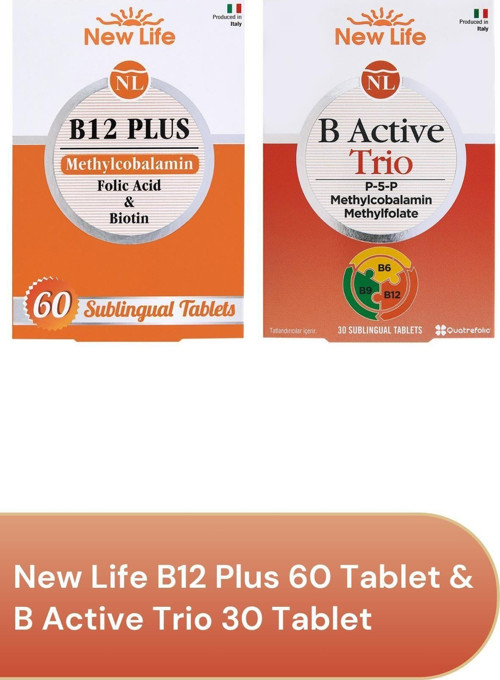 Metilkobalamin B12 Plus 1000 Mcg 60 Dilaltı Tablet & B Active Trio 30 Tablet