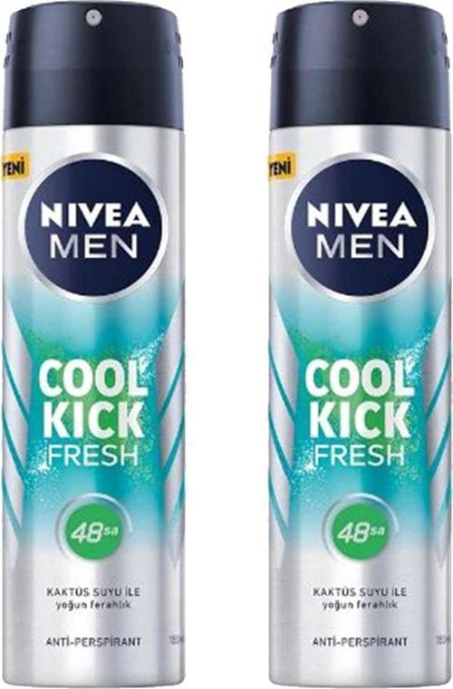 Nıvea 2 Adet Men Cool Kick Fresh Erkek Deodorant Sprey 150 Ml