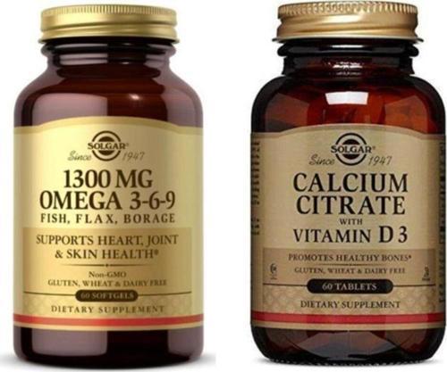 Efa 1300 Mg Omega 3-6-9 60 Softgel+ Calcium Citrate With Vitamin D 3 60 Tablet
