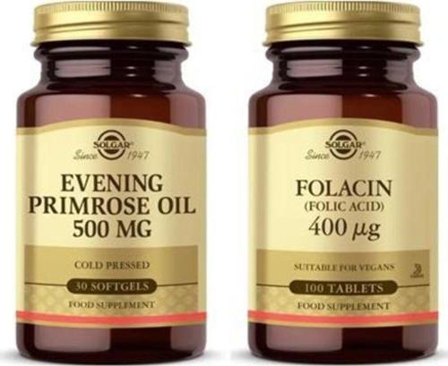 Evening Primrose 500 Mg 30 Kapsül+ Folic Acid 400 Mcg 100 Tablet