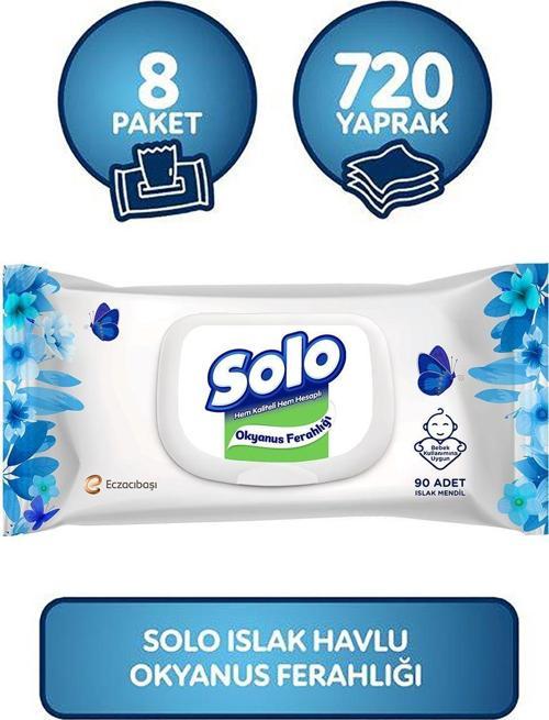 Islak Havlu Okyanus Ferahlığı 8'Li Set 720 Yaprak